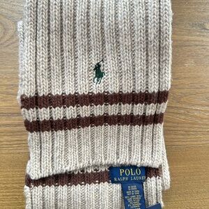 NWT Ralph Lauren Men’s Scarf 100% Mixed Wool Cashmere Light Brown